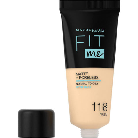 Maybelline- Fit Me Matte & Poreless Foundation 118 Light Beige