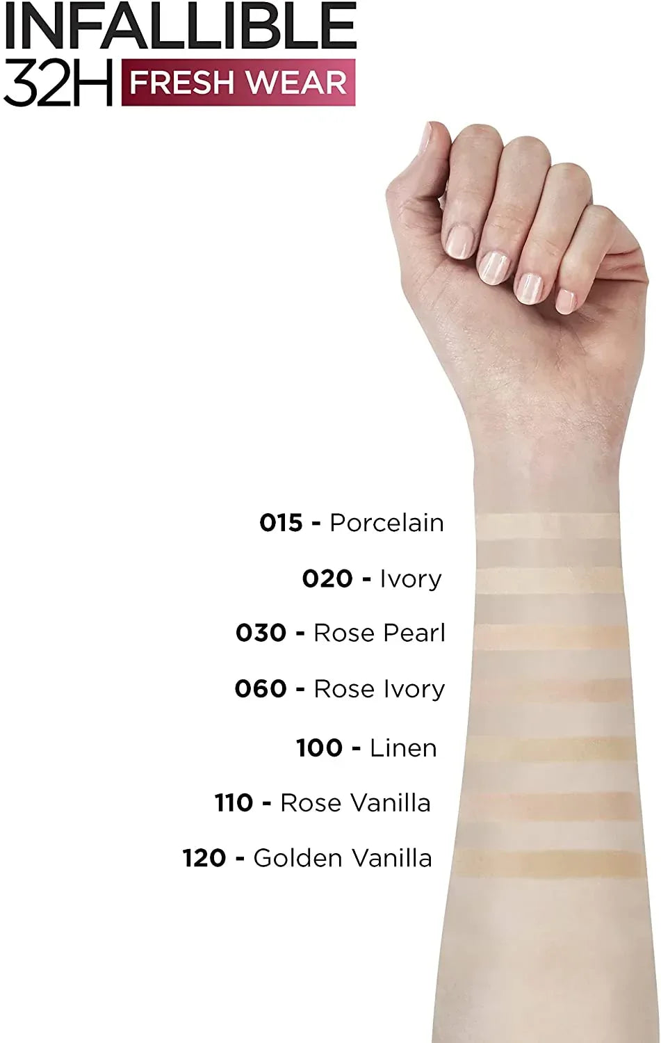 L'Oreal Paris Infallible- 32H Fresh Wear Foundation 100 Linen - The Beauty League Pakistan