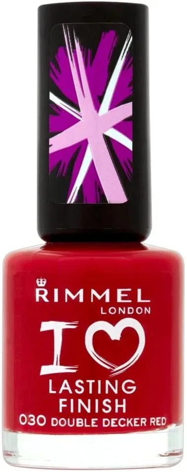 Rimmel London- I Love Lasting Nail Finish Polish Double Decker Red 030 - The Beauty League Pakistan