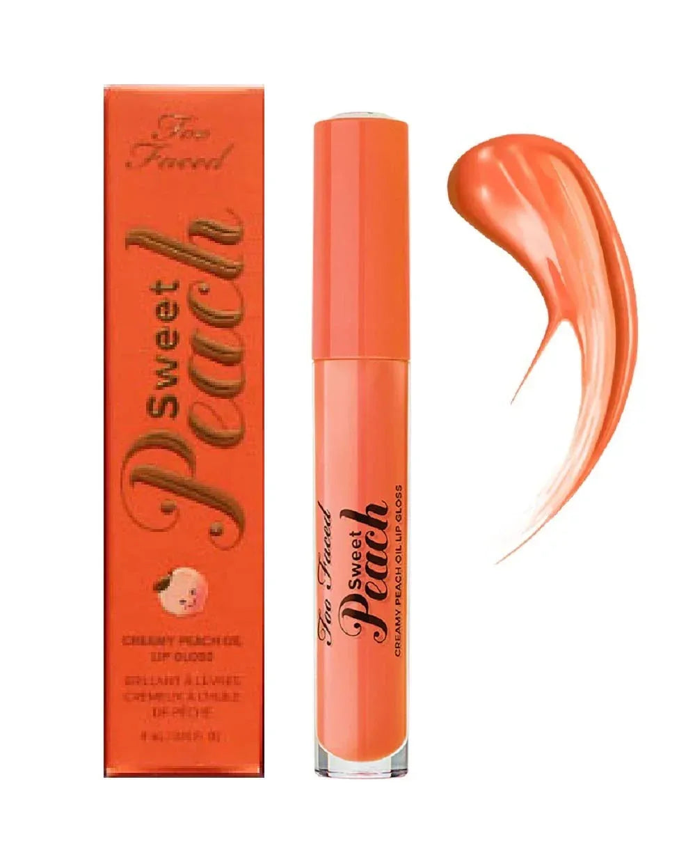 Too Faced- Sweet Peach Creamy Peach Oil Lip Gloss - Poppin Peach - The Beauty League Pakistan