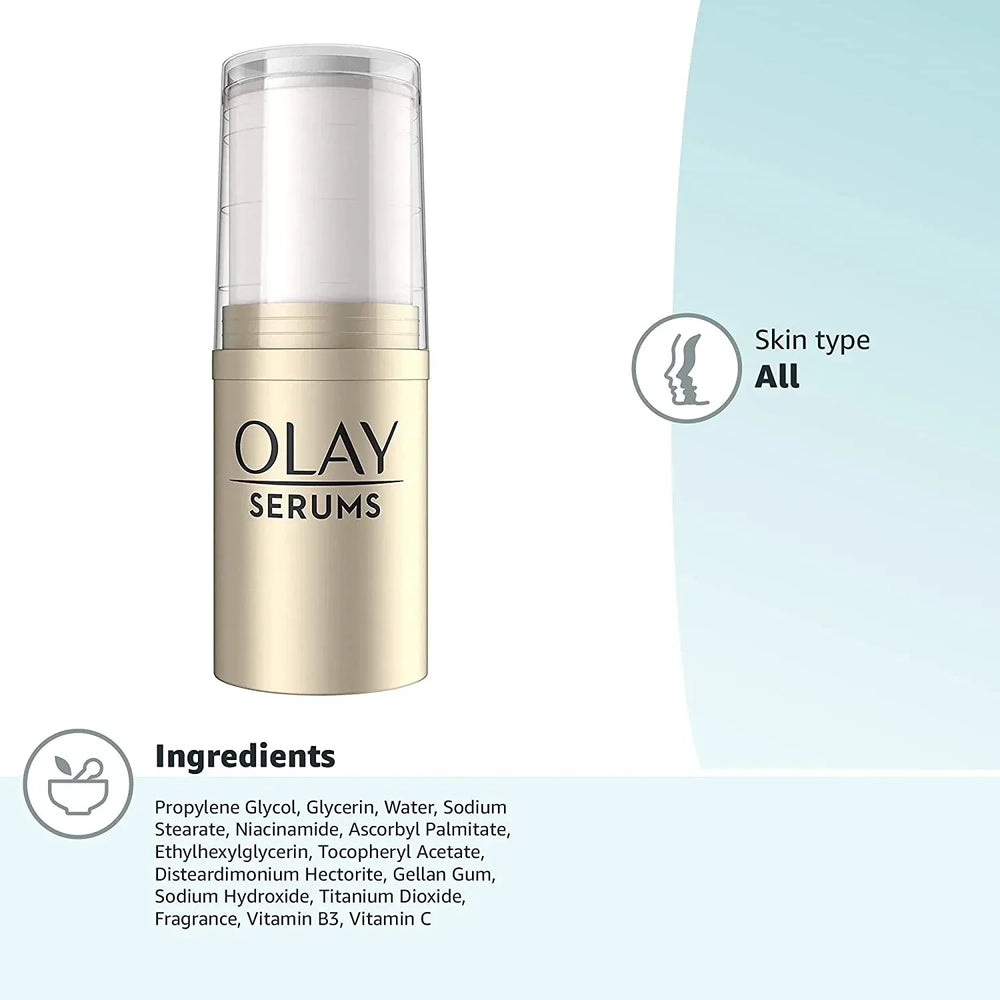 Olay-Brightening Pressed Serum Stick with Vitamin B3 + Vitamin C - The Beauty League Pakistan