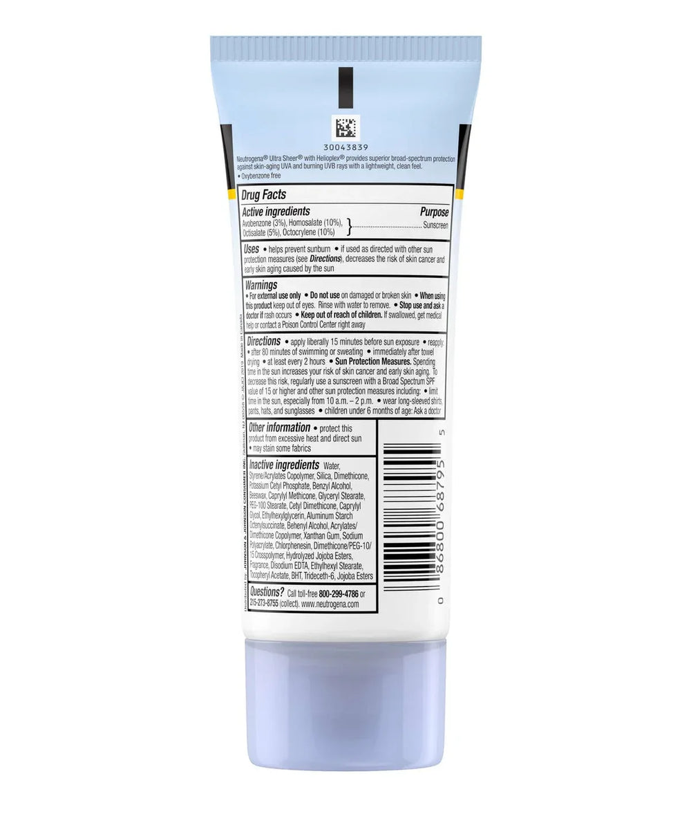 NEUTROGENA ULTRA SHEER DRY TOUCH SUNSCREEN BROAD SPECTRUM SPF 45 - The Beauty League Pakistan