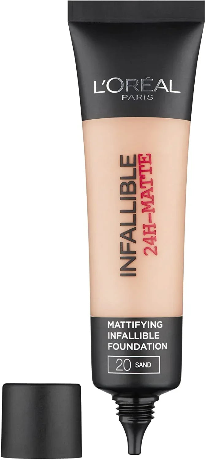 L'Oreal Paris Infallible 24 Hour-Matte Foundation, 20 Sand - The Beauty League Pakistan