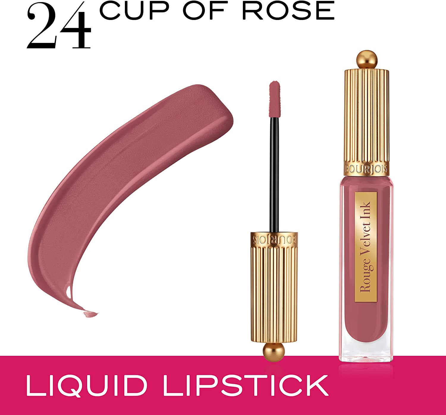 Bourjois - Rouge Velvet Ink Lipstick - 24 Cup Of Rose