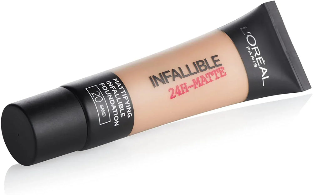 L'Oreal Paris Infallible 24 Hour-Matte Foundation, 20 Sand - The Beauty League Pakistan