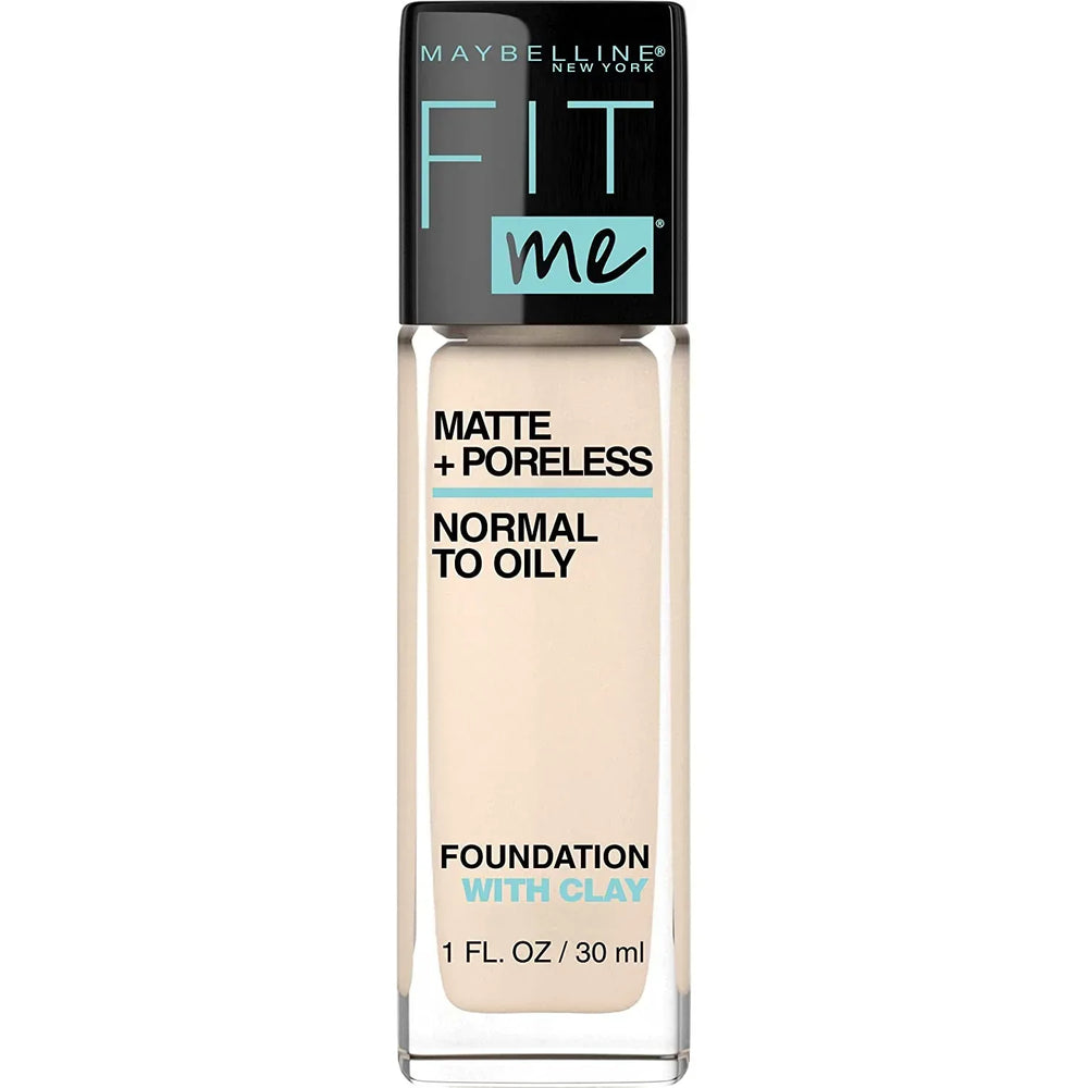 Maybelline- Fit Me Matte + Poreless Liquid Foundation Porcelain (110) USA - The Beauty League Pakistan