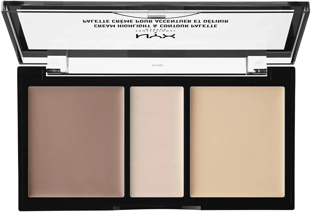 NYX-Cream Highlight & Contour Palette, Light 01 - The Beauty League Pakistan