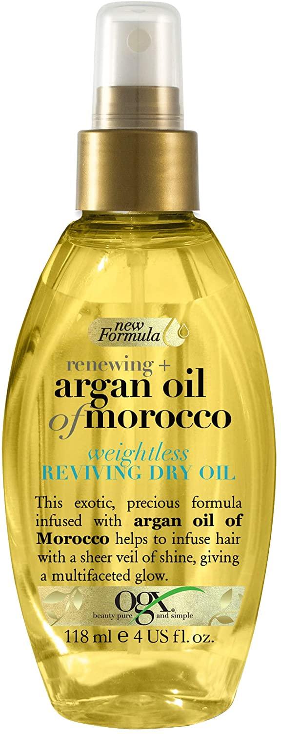 OGX- Renewing+ Argan Oil Of Morocco, Weightless Reviving Dry Oil, Spray, 118ml - The Beauty League Pakistan