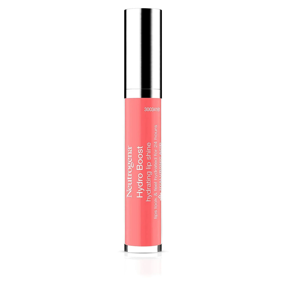 Neutrogena Hydro Boost Hydrating Lip Shine, 30 Flushed Coral Color - The Beauty League Pakistan