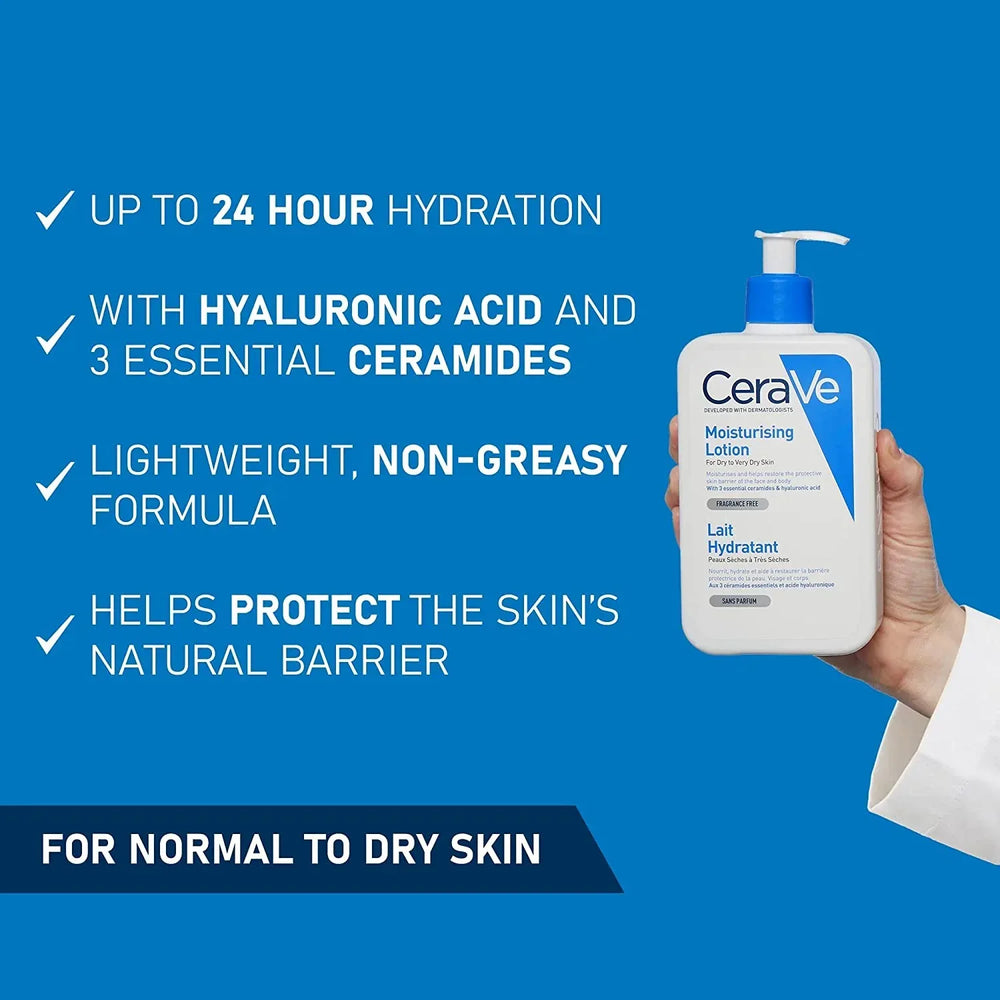 CeraVe Moisturizing Lotion Dry to Very Dry Skin 473ml - The Beauty League Pakistan