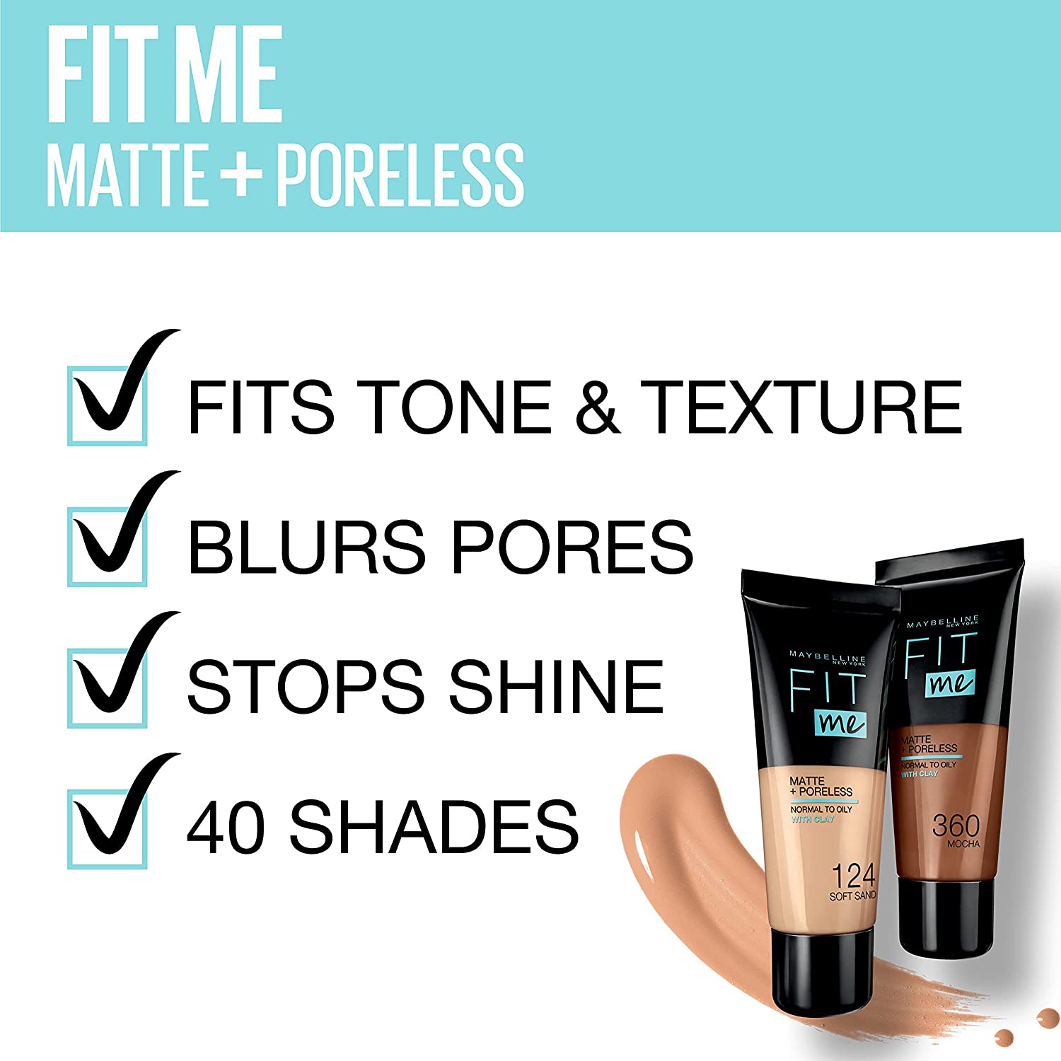 Maybelline- Fit Me Matte & Poreless Foundation 118 Light Beige