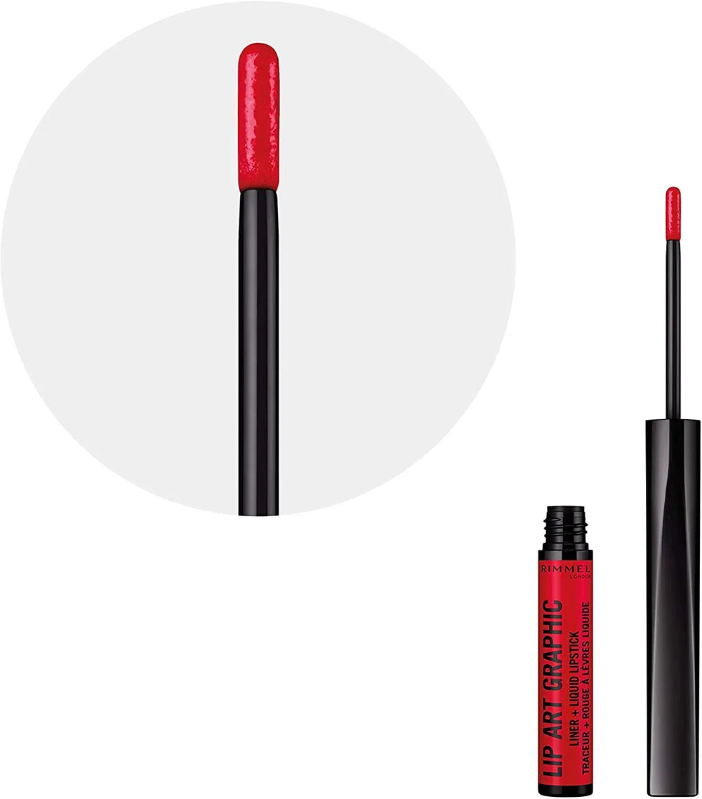 Rimmel London-Lip Art Graphic Liner & liquid Lipstick - 610 Hot Spot - The Beauty League Pakistan