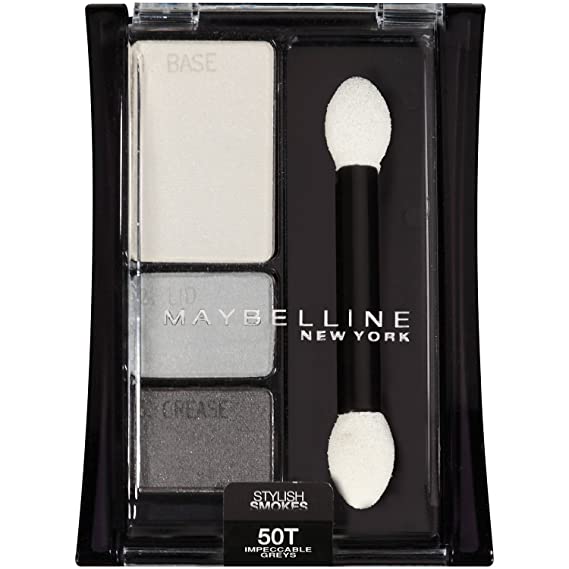 Maybelline- Expert Wear Eyeshadow Trios, 50 Impeccable Greys