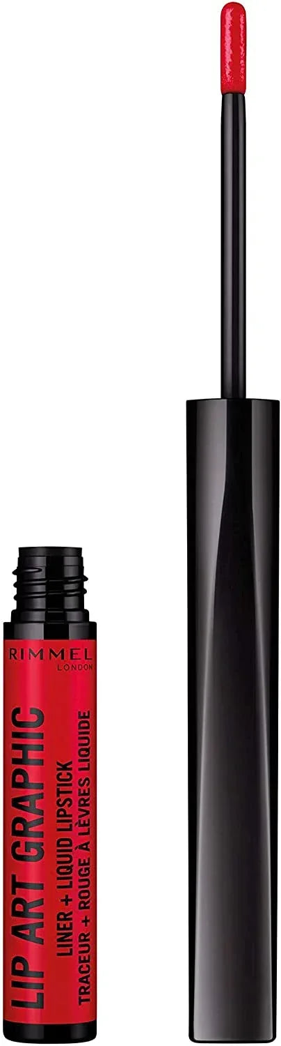 Rimmel London-Lip Art Graphic Liner & liquid Lipstick - 610 Hot Spot - The Beauty League Pakistan