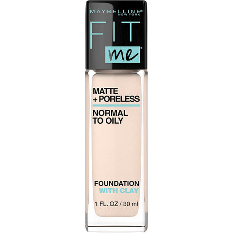 Maybelline- Fit Me Matte + Poreless Liquid Foundation Fair Ivory (105) USA