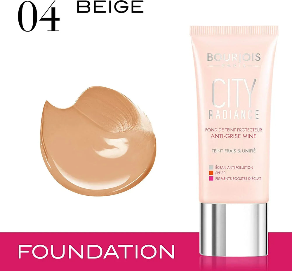 Bourjois City Radiance Foundation 04 Beige - The Beauty League Pakistan