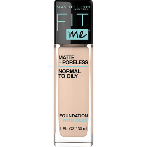 Maybelline- Fit Me Matte + Poreless Liquid Foundation Classic Ivory (120) USA
