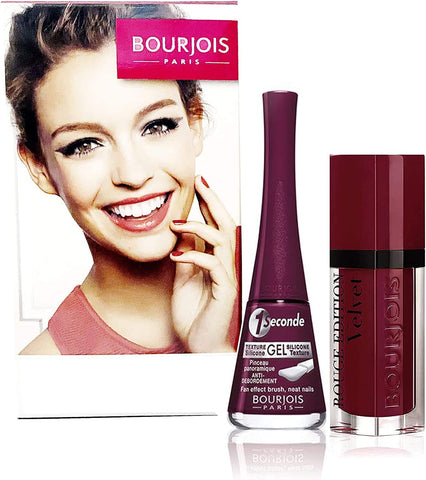 BOURJOIS-Rouge Edition Velvet Lipstick (08) & 1Second Nail Polish (12)