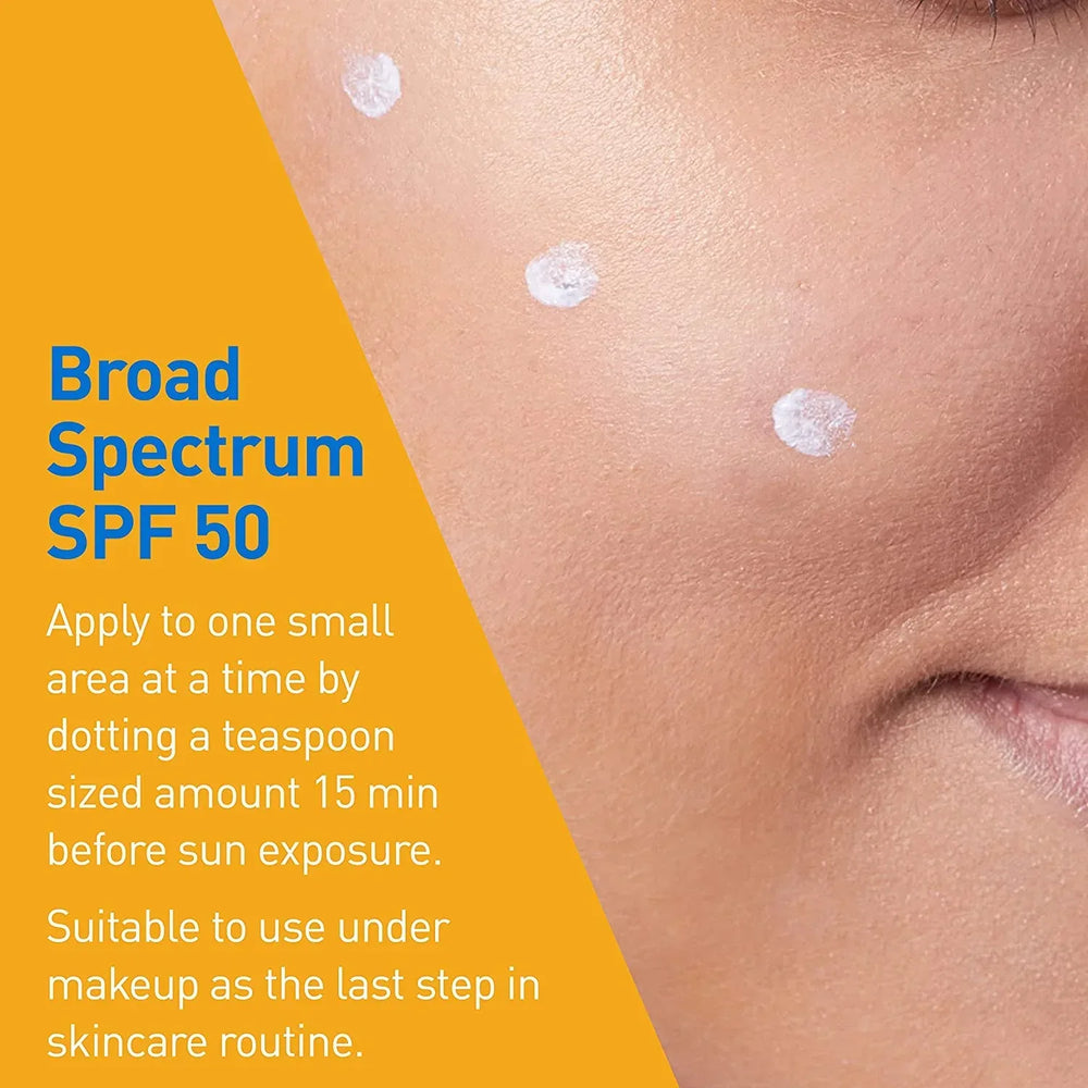 CeraVe Hydrating Sunscreen, Broad Spectrum, SPF 50, 75ml (EXP 10/25) - The Beauty League Pakistan