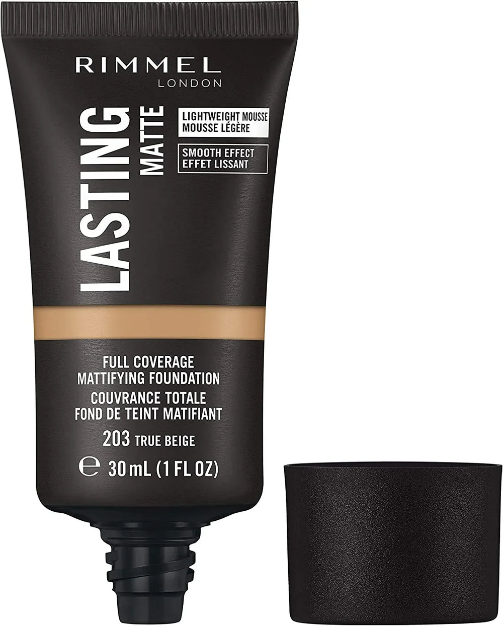 Rimmel London- Lasting Finish Matte Foundation, 203 True Beige, 30ml - The Beauty League Pakistan