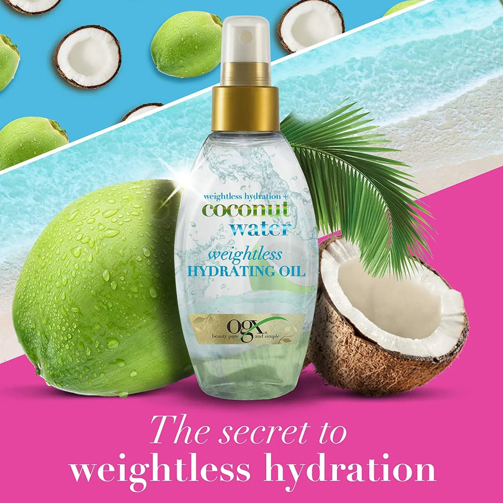 OGX-Hair Oil Weightless Hydration+ Coconut Water Spray, 118ml - The Beauty League Pakistan