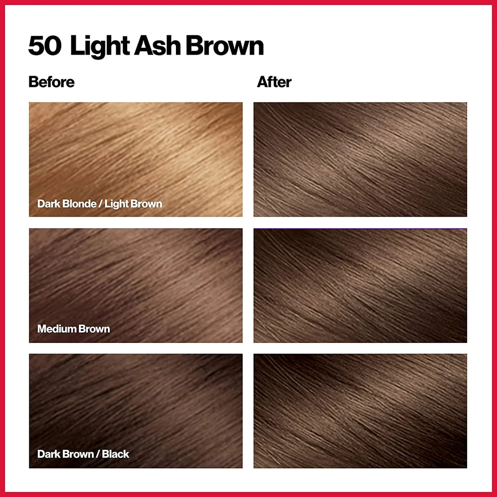 REVLON ColorSilk Beautiful Color 50 Light Ash Brown - The Beauty League Pakistan