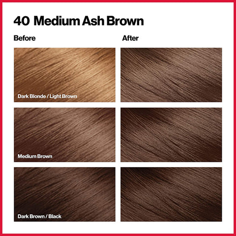 REVLON ColorSilk Beautiful Color 40 Medium Ash Brown