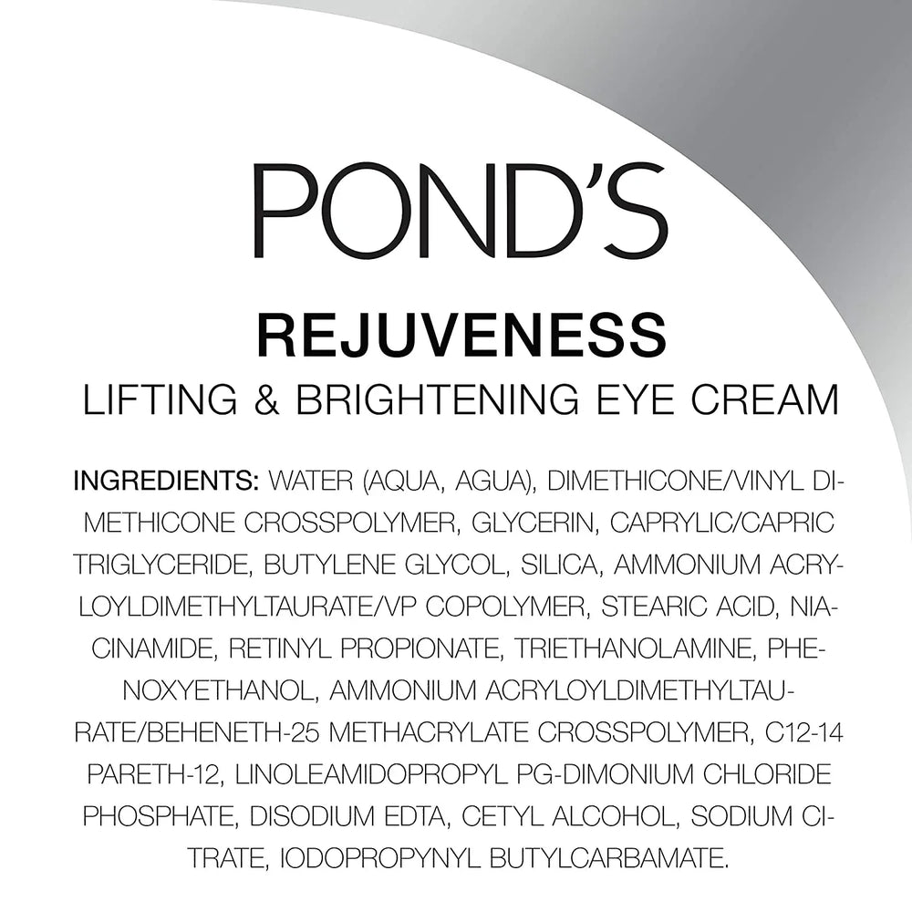 Pond's- Rejuveness, Lifting & Brightening Eye Cream, Fragrance Free, 1 fl oz (29.5 ml) - The Beauty League Pakistan
