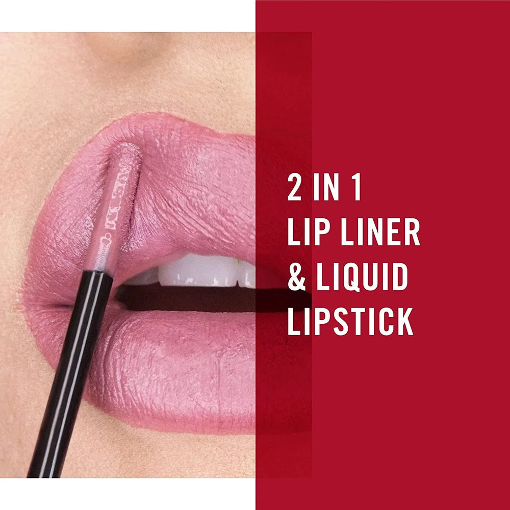 Rimmel London- Lip Art Graphic Liner & Liquid Lipstick - 220 Violet Vandal - The Beauty League Pakistan