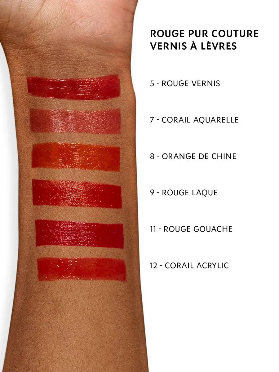 Yves Saint Laurent- Rouge Pur Couture Vernis A Levres Glossy Stain - 9 Rouge Laque - The Beauty League Pakistan