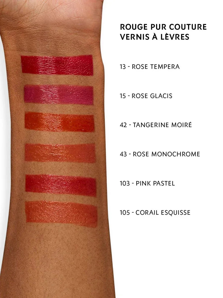 Yves Saint Laurent Rouge Pur Couture Vernis A Levres brillant à lèvres 105 Corail Esquisse - The Beauty League Pakistan