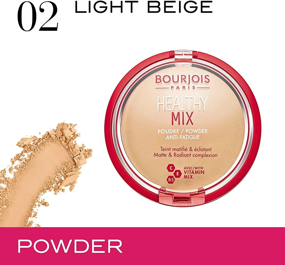 Bourjois-Healthy Mix Powder Anti-Fatigue- Light Beige 02 - The Beauty League Pakistan