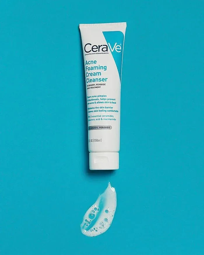 Cerave- Acne Foaming Cream Cleanser 150ml (EXP 2024) - The Beauty League Pakistan