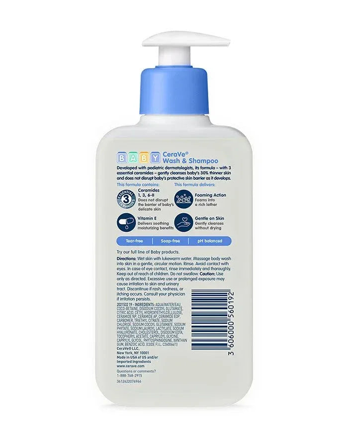 CeraVe- Baby Wash & Shampoo 237ml - The Beauty League Pakistan