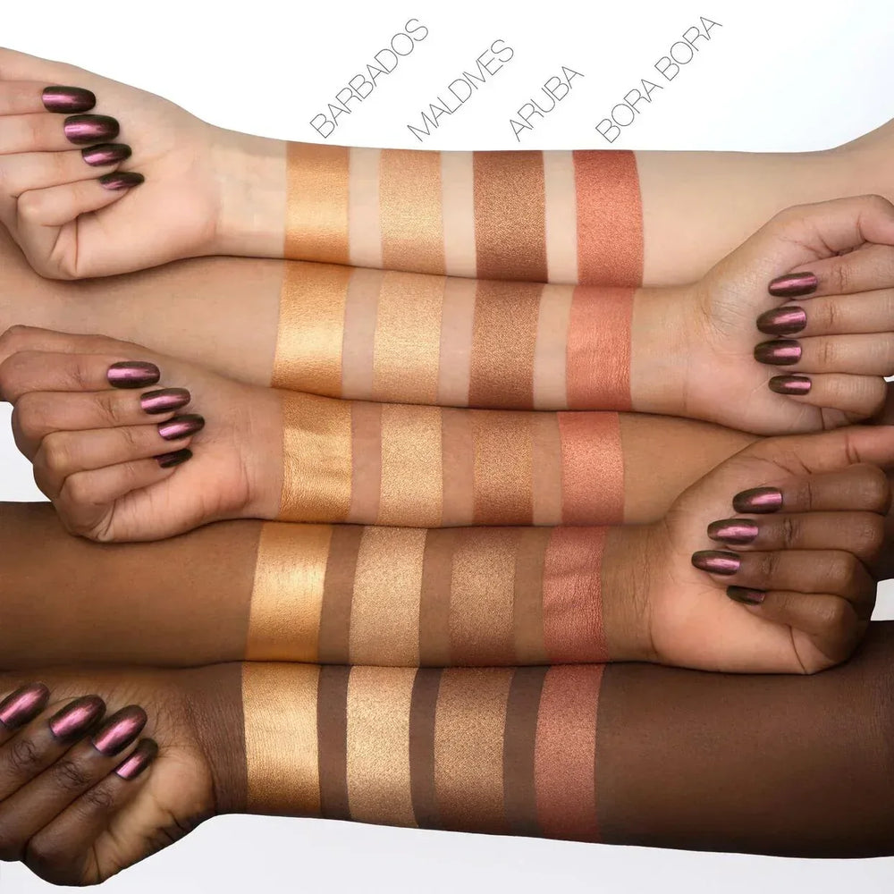 Huda Beauty-3D Cream and Powder Highlighter Palette-Bronze Sands - The Beauty League Pakistan