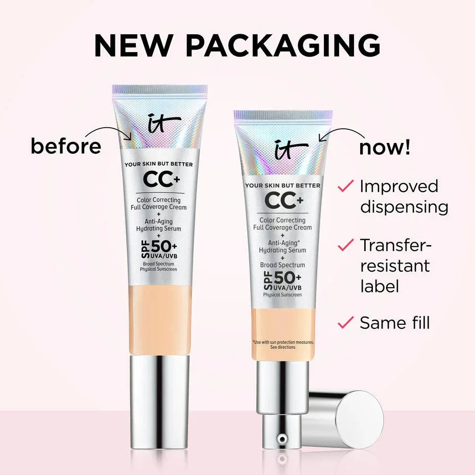 It Cosmetics- CC+ Cream Full-Coverage Foundation with SPF 50+ Fair 32ml - The Beauty League Pakistan