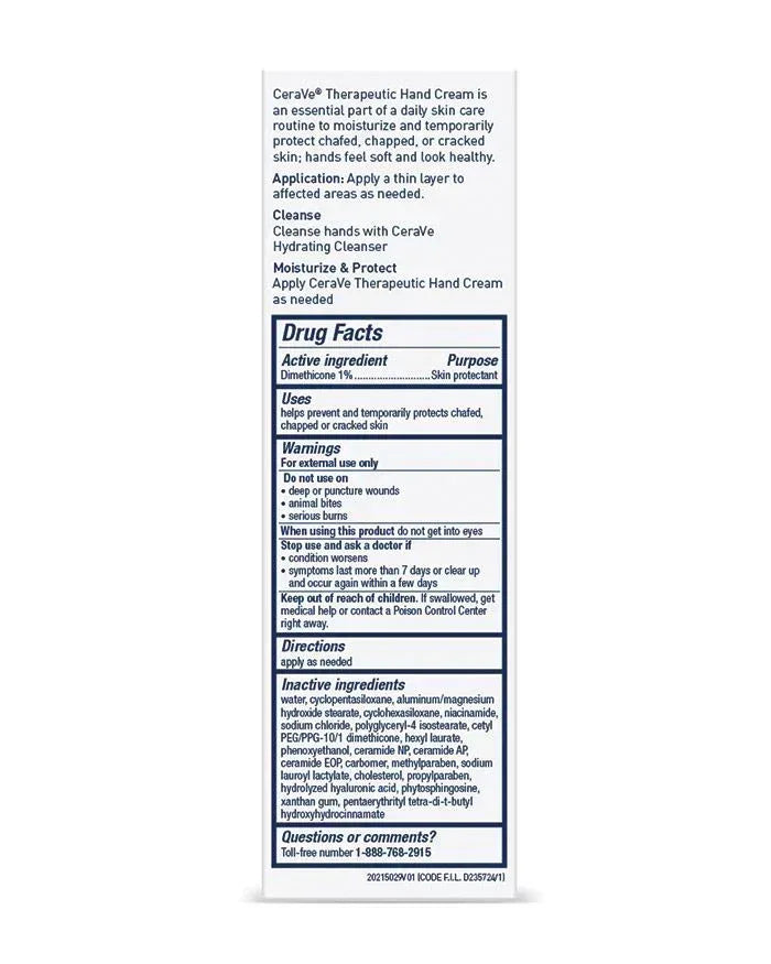 CeraVe Therapeutic Hand Cream (USA) - The Beauty League Pakistan
