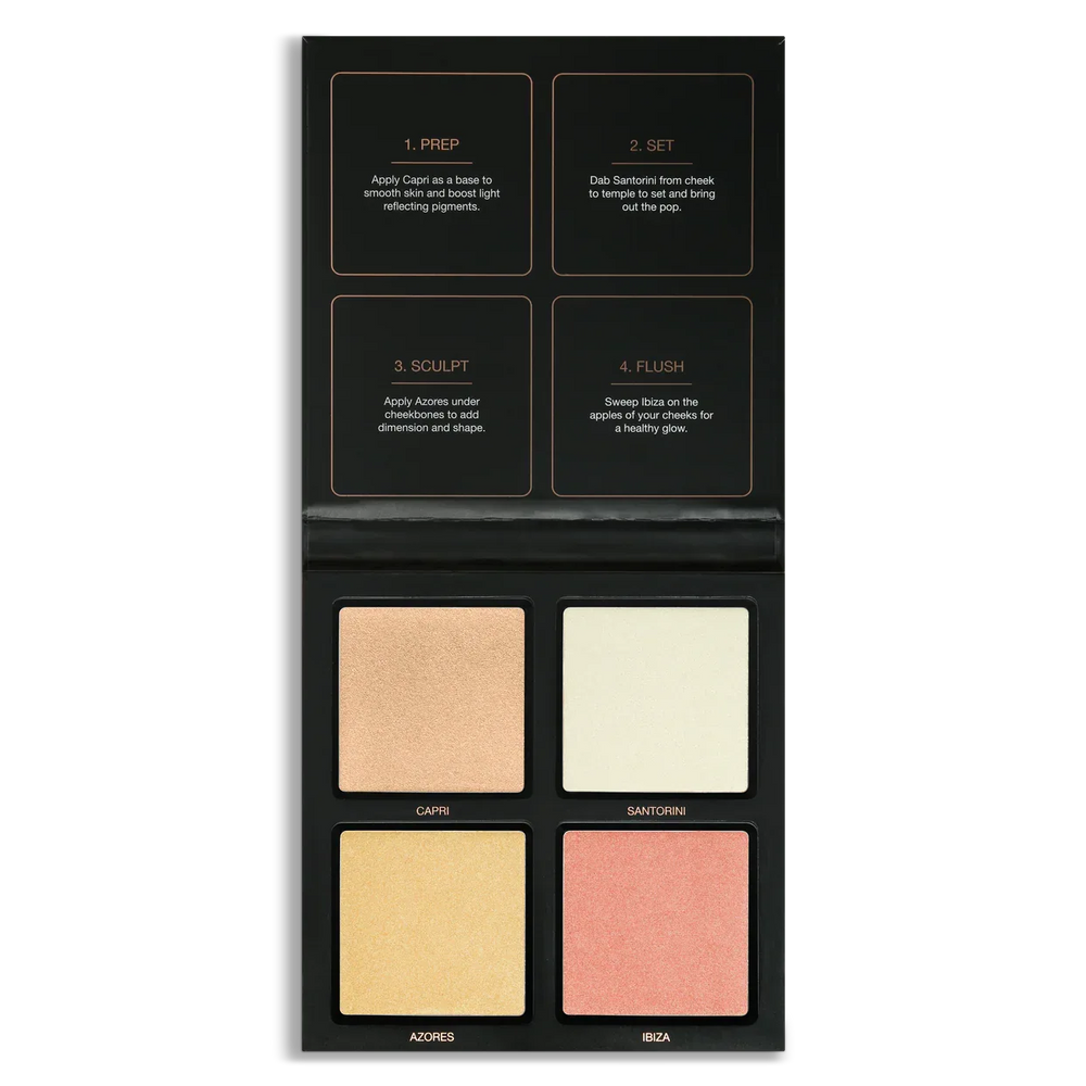 Huda Beauty- 3D Highlighter Palette- Pink Sands - The Beauty League Pakistan