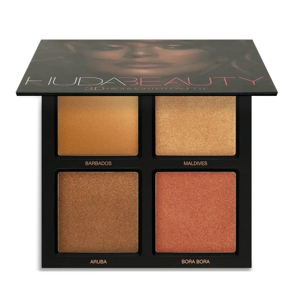 Huda Beauty-3D Cream and Powder Highlighter Palette-Bronze Sands - The Beauty League Pakistan