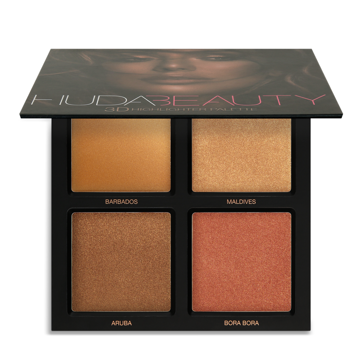 Huda Beauty-3D Cream and Powder Highlighter Palette-Bronze Sands