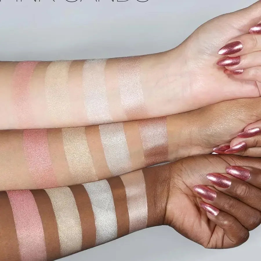 Huda Beauty- 3D Highlighter Palette- Pink Sands - The Beauty League Pakistan