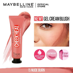 MAYBELLINE-Cheek Heat Gel Cream Blush Nude Burn