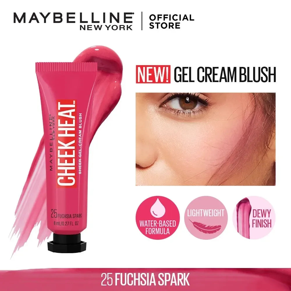 MAYBELLINE Cheek Heat Gel Cream Blush - Fuchsia Spark - The Beauty League Pakistan