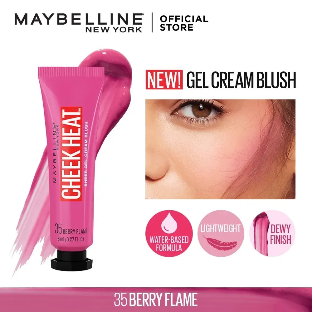 MAYBELLINE Cheek Heat Gel Cream Blush - Berry Flame - The Beauty League Pakistan