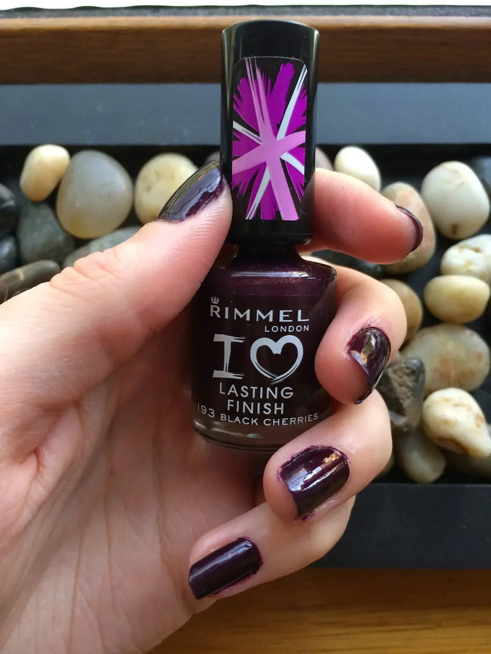 Rimmel London- I Love Lasting Nail Finish Polish Black Cherries 193 - The Beauty League Pakistan