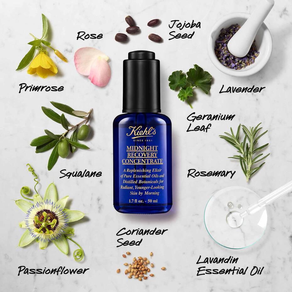 Kiehls- Midnight Recovery Concentrate Moisturizing Face Oil 15ml - The Beauty League Pakistan