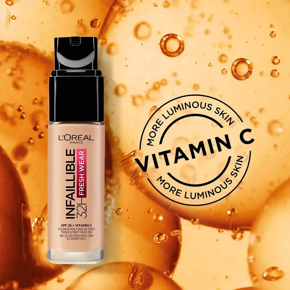 L'Oreal Paris Infallible- 32H Fresh Wear Foundation 125 Natural Beige - The Beauty League Pakistan