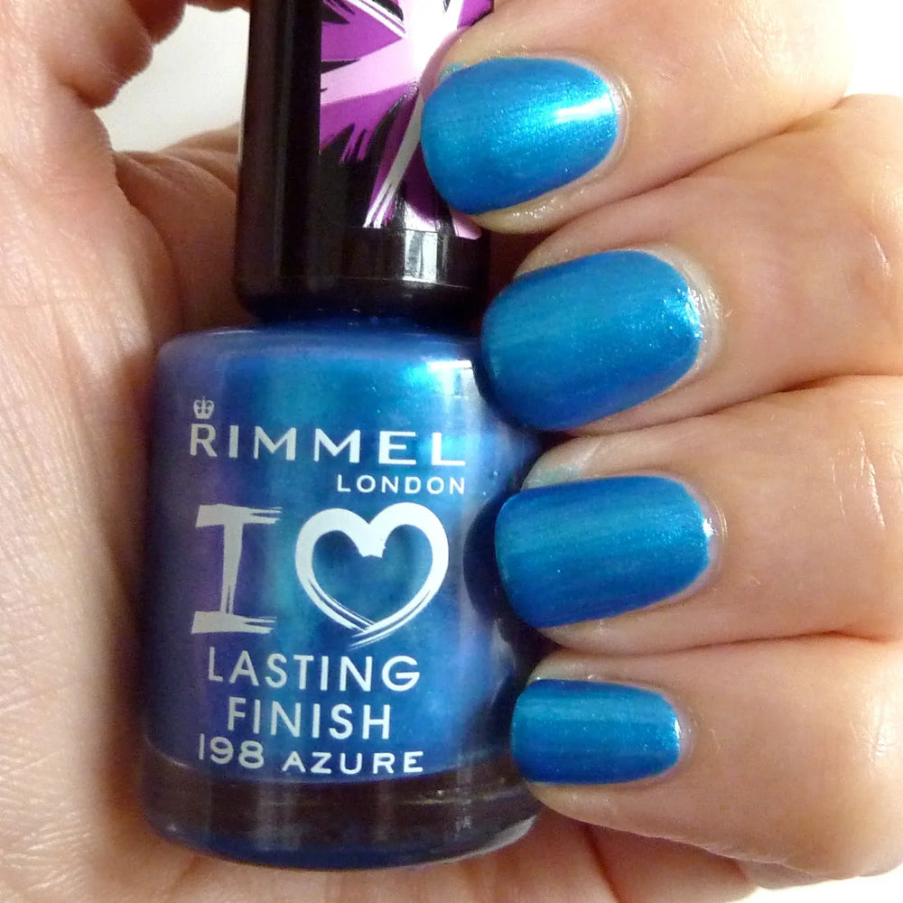 Rimmel London- I Love Lasting Nail Finish Polish Azure 198 - The Beauty League Pakistan