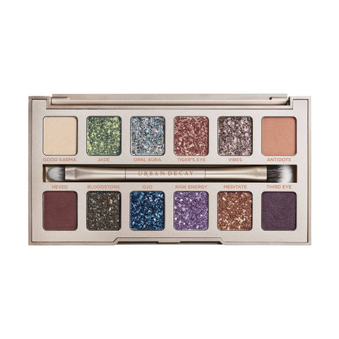 Urban Decay Stoned Vibes Eyeshadow Palette, 12 Shimmer + Matte Shades - Super-Creamy Vegan Formula with Tourmaline Crystal -