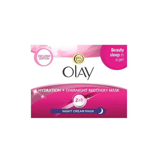 Olay Complete 2-In-1 Hydration + Overnight Recovery Night Cream Mask, 50 ML - The Beauty League Pakistan